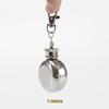 Mini 1Oz Stainless Steel Hip Flask Pocket Key Chain Lightweight Durable Steel Flagon