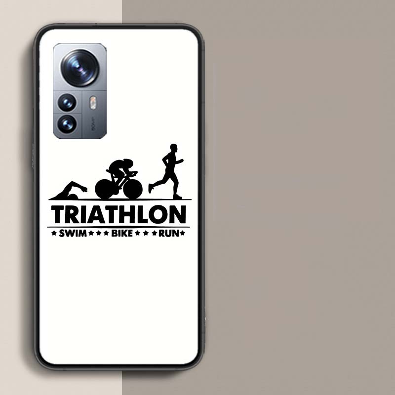Triathlon Swim Bike Run Phone Case For Xiaomi Poco X3 NFC X4 GT M3 M4 M5 M5S X7 X6 X5 F6 Pro F5 F4 Mi F3 F2 Cover TPU Capa Coque