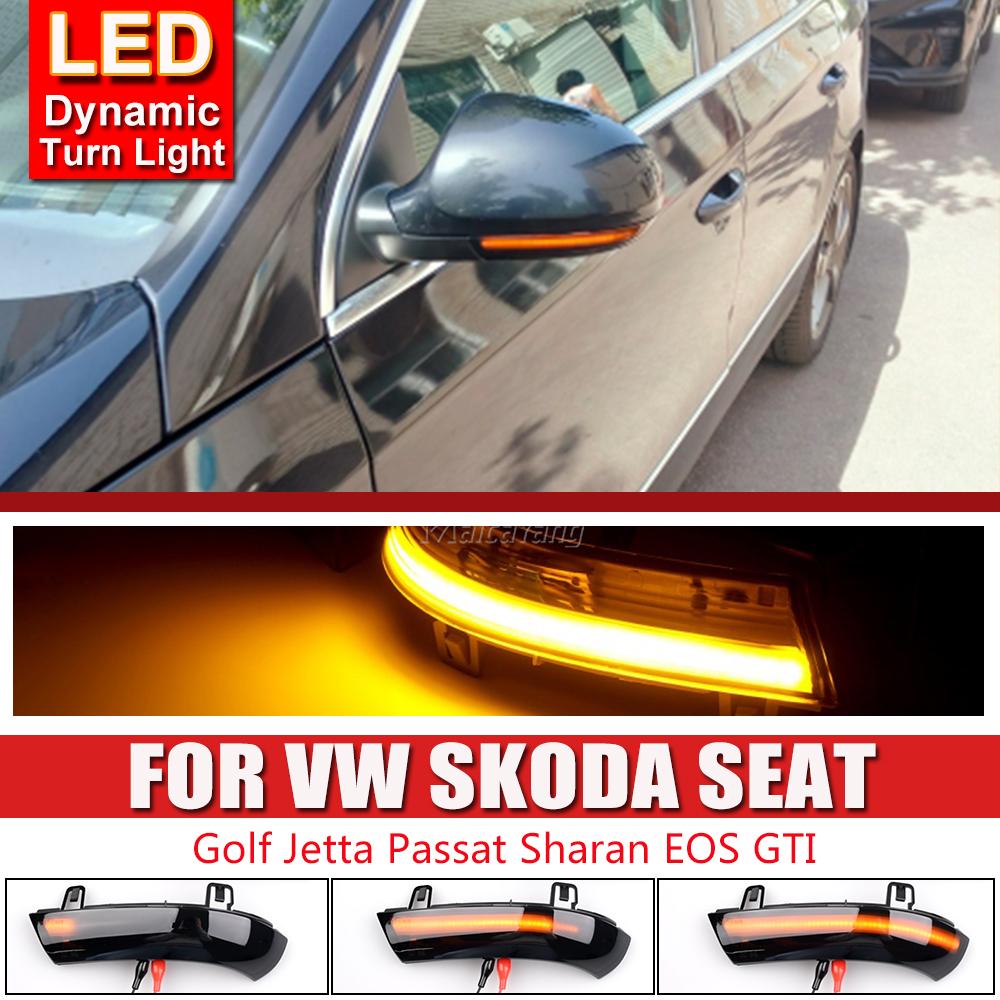 LED Dynamisches Blinkerlicht für VW Passat B6 GOLF 5 Jetta MK5 Passat B5.5 GTI V Sharan Fließendes Wasser Blinker Blinklicht