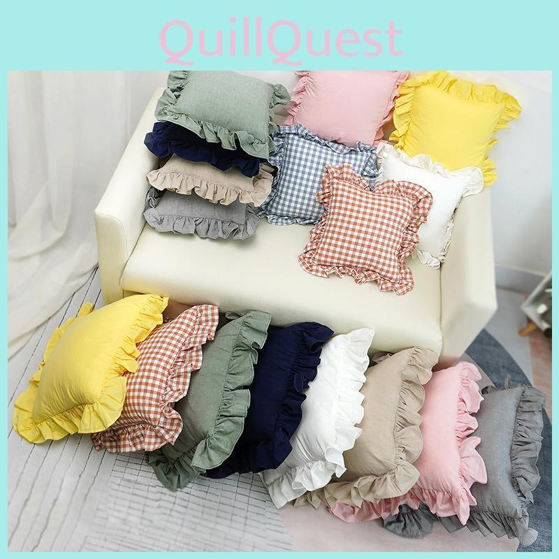 Bow Pillow Striped Cotton Girl Heart Floating Window Simple Decoration Home