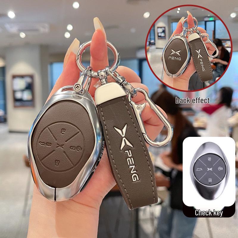 Xiaopeng Key Case for P7/P7i/P5/G6/G3/G3i/G9 Models - Metal Shell, Unisex
