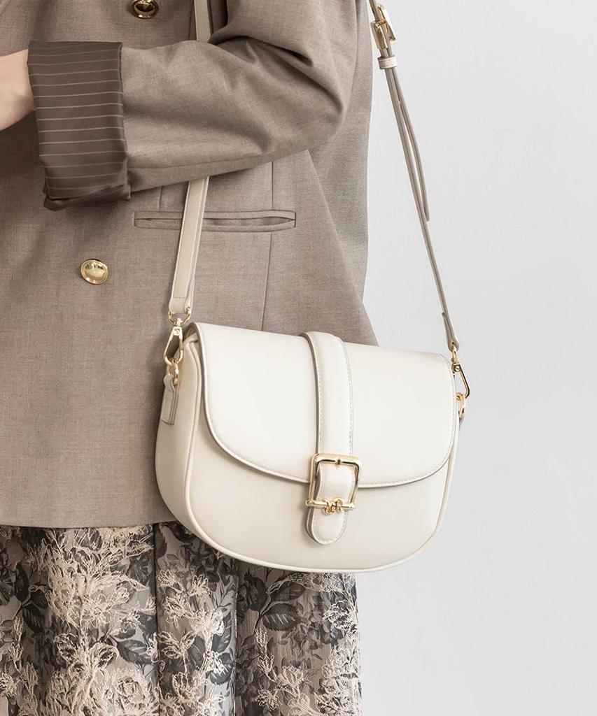 2WAY Monogram Buckle Shoulder Bag FB36066 IVORY