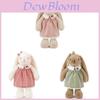 Plush Bunny Stuffed Animal With Soft Short Pile For Kids Birthday Gift