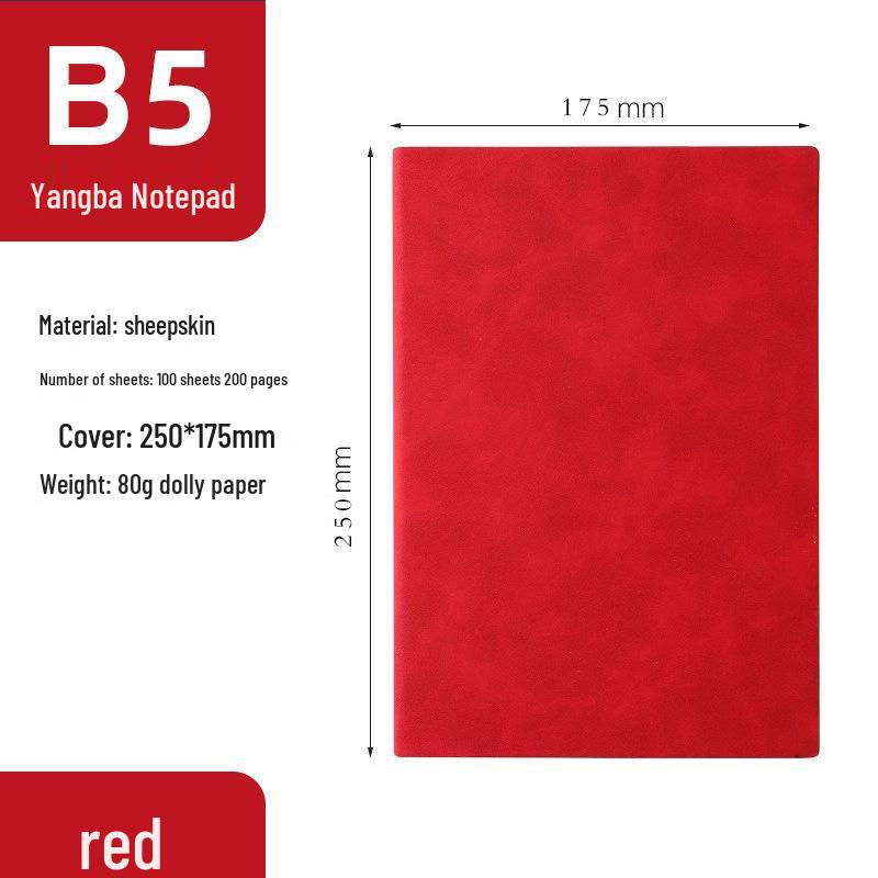 A5 Retro Sheepskin Notebook Set with Pen – Custom Softcover for Business or Student Use