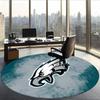 Philadelphia Eagles (1) Round Office Rug Decorative Floor Rug for Office Bedroom Living Room and Home Space