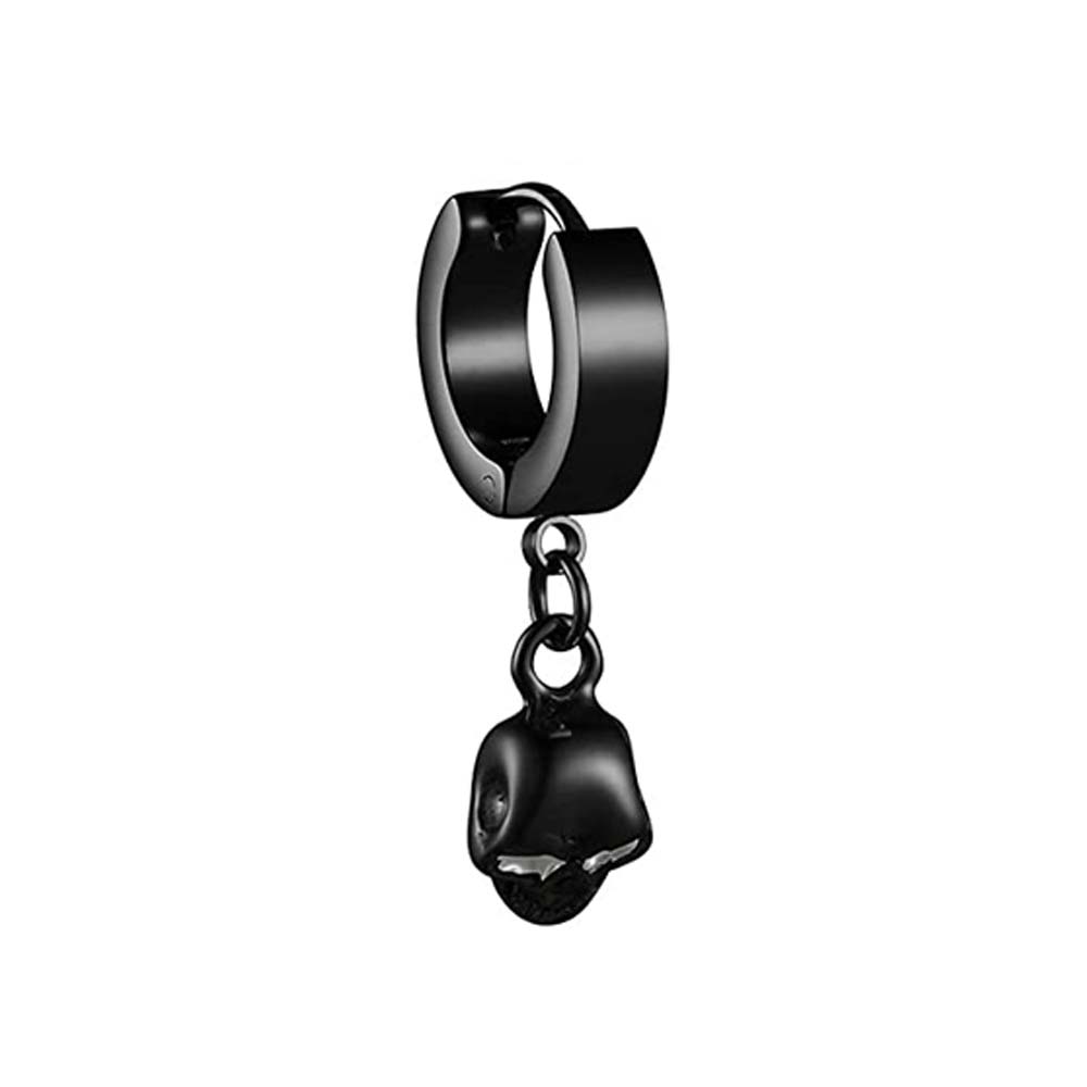 WKOUD Punk Black Multiple Styles Stainless/Titanium Steel Stud Cross Earrings Men Women Gothic Street Pop Hip Hop Ear Jewelry