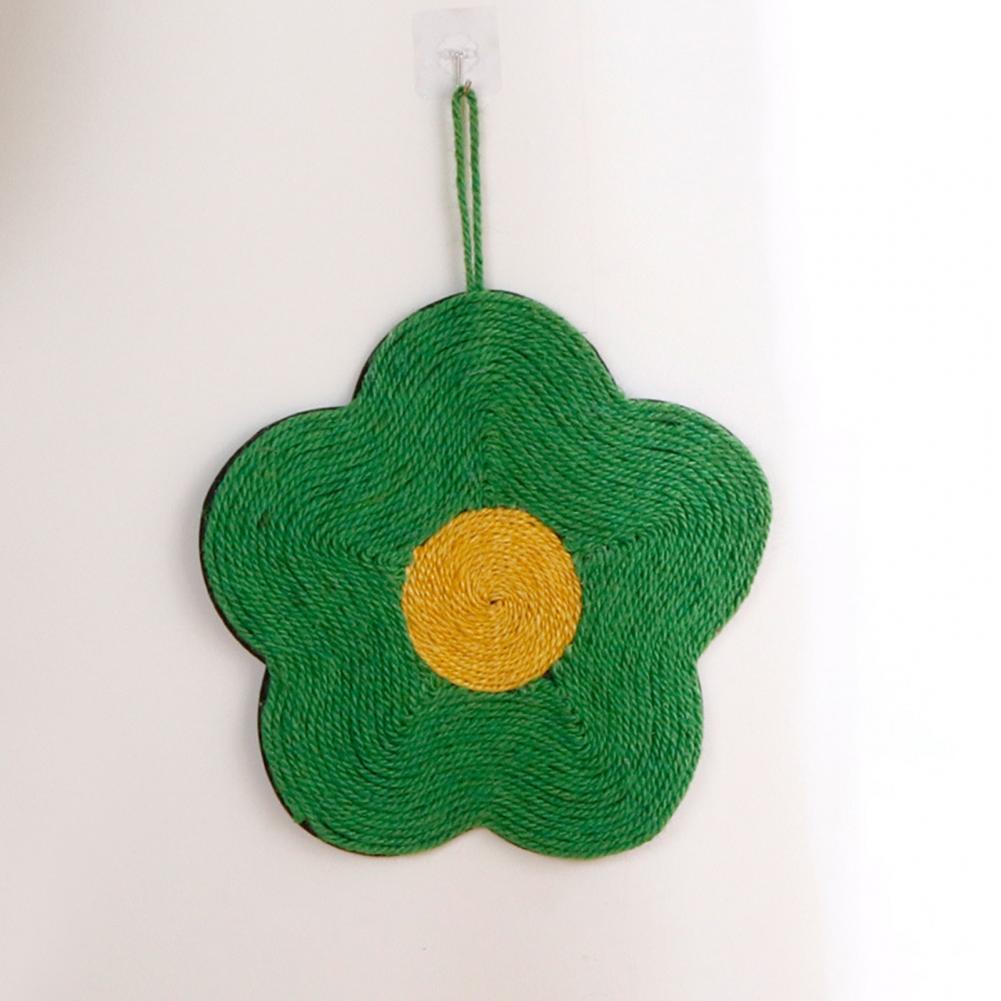 Hanging Claw Grinder Easy to Clean Cat Scratching Pad Natural Sisal Cat Scratcher Mat for Indoor Cats Flower Orange Shape Claw
