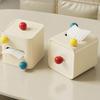 Dopamine Desktop Tissue Holder for Living Room or Bedroom Elegant Napkin Dispenser Waterproof Paper Roll Container