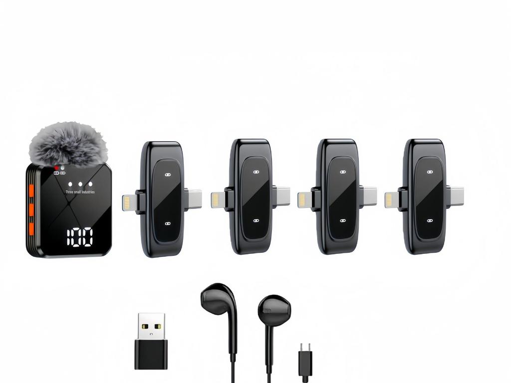 A100 Wireless Lavalier Microphone: Outdoor Use, Multi-Platform Streaming, Audio Recording, Noise Reduction, Includes Battery.