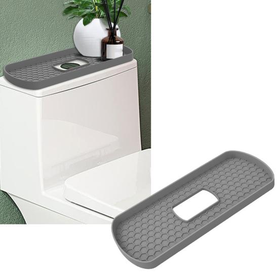 Tuvalet Tankı Topper Tepsi Çok fonksiyonlu Içi Boş kaymaz Silikon Büyük Hızlı Tahliye Vanity Depolama Organizatör Tutucu Banyo Malzemeleri