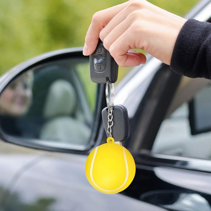 Fashionable Basketball Keychains Sturdy PU Sponge Pendant Keyrings Accessory for Sports Fans and School Clubs Daily Use