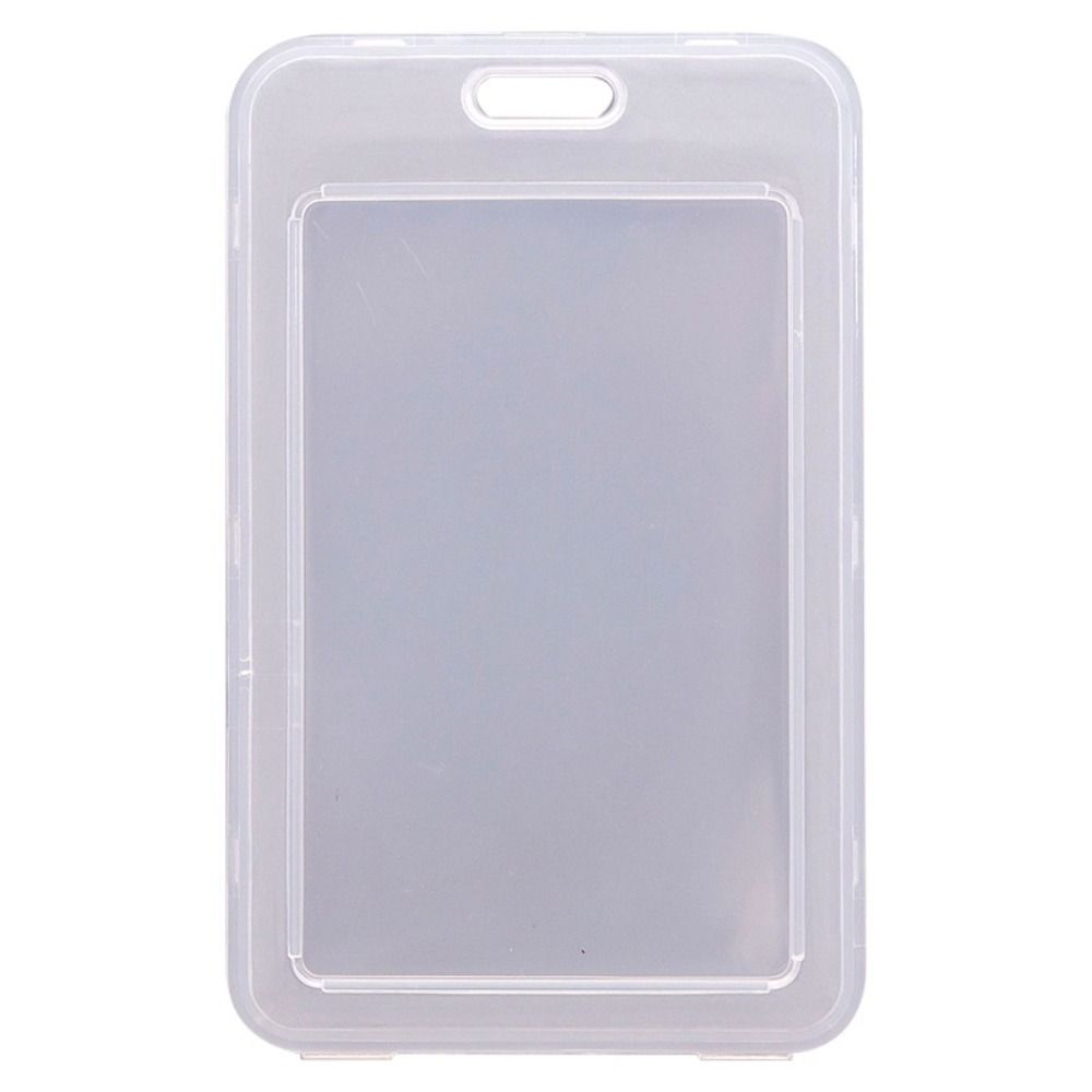 New Plastic Card Sleeves with Lanyard Transparent ID Card Protective Film Student ID Card Holder