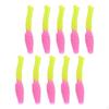 10 Pieces Soft Fishing Lures Two Color Fork Tail Swimbaits Artificial Baits for Saltwater Freshwater