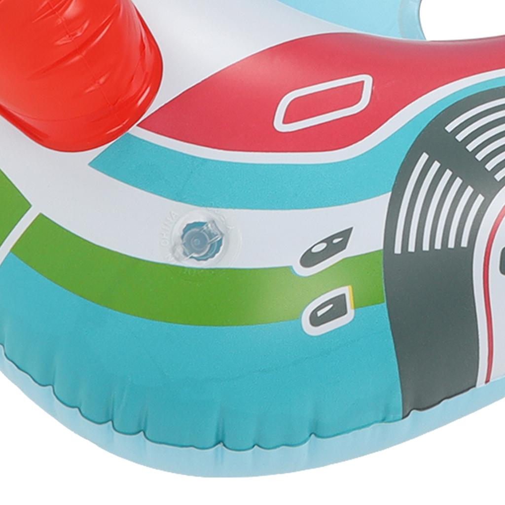 Yacht Pool Inflatable Yacht Steering Wheel PVC Anti Leakage Leg Holes Toddler Swim for Swimming