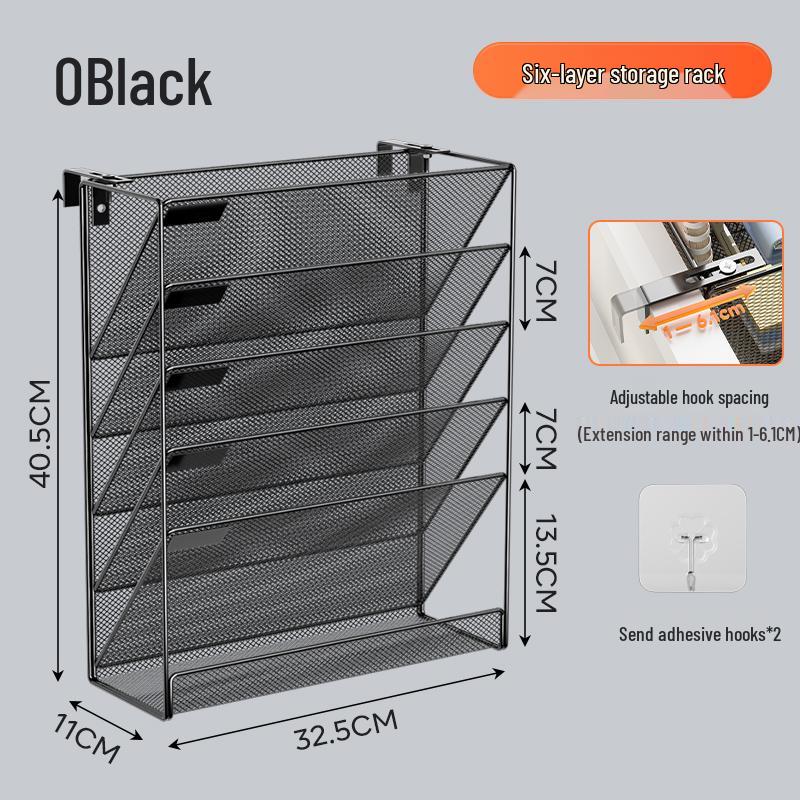 Metal Duvara Monte Ofis Dosya Rafı: Masa veya Masaüstü Bölmesi İçin Çok Katmanlı Asılabilir Düzenleyici