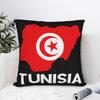 Tunisia Flag Heritage Tunisian Pride Pillowcase Printed Polyester Cushion Cover Decoration Roots Pillow Case Cover Car Square