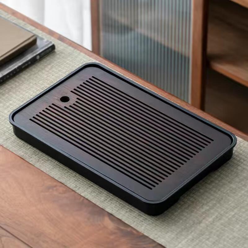 Portable Bamboo Tea Tray with Water Storage