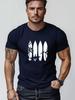 Unisex Summer Casual Short Sleeve T Shirt Surfboard Palm Tree Surfer Silhouette Graphic Slim Fit Street Fashion Tees Tops