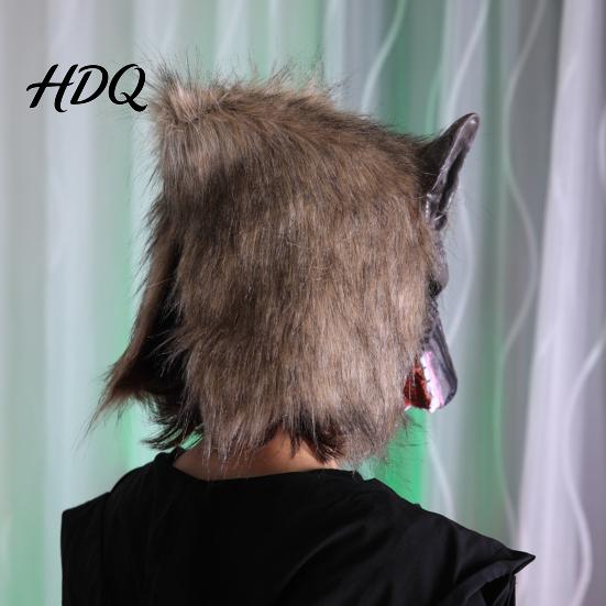 Werewolf Cosplay Gear Realistic Claws Gloves, Furry Black Wolf Paw Costume Headgear, Halloween Durable Gloves Beast Animal Props for Party Cosplay,