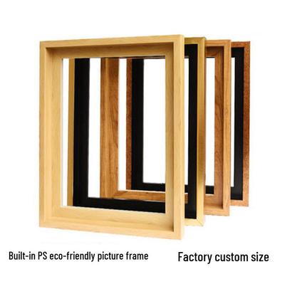 Schmaler Rand L-förmiger Holzmaserung Schaumstoffrahmen für DIY-Wandkunst