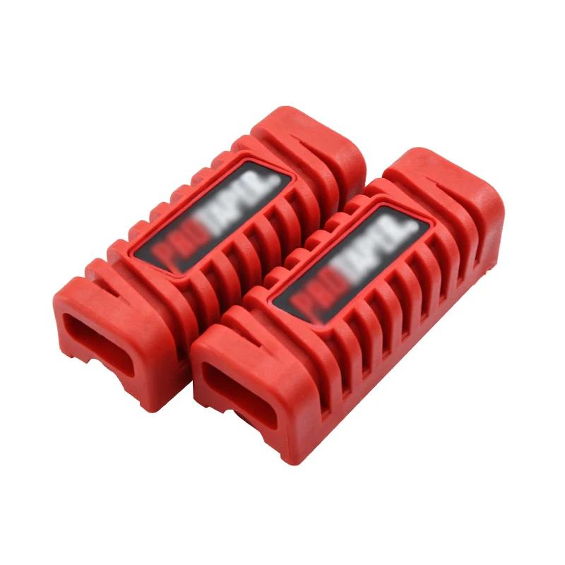 

1 Pair Non-slip Front Foot Pedal Universal Motorcycle Rubber Cover Anti-slip Foot Off-road Motorcycle Adjustable Footrest червоний