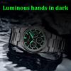 Luxury Watches for Man Quartz Business Men Watch Waterproof Luminous Stainless Steel Chronograph Men Clock