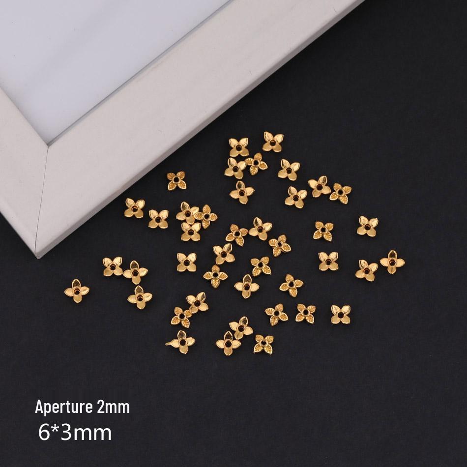 Golden Sand Flower Cup Spacer Beads for DIY Jewelry Necklace Bracelet