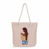 Sisters Print Thick Rope Single-shoulder Beach Bag 7275 CLE