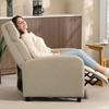 Recliner with Reclining Function, Extendable Footrest, Pocket Spring Core, up to 150 kg, Beige
