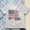 Distressed American Flag Graphic Tee White Unisex Shirt