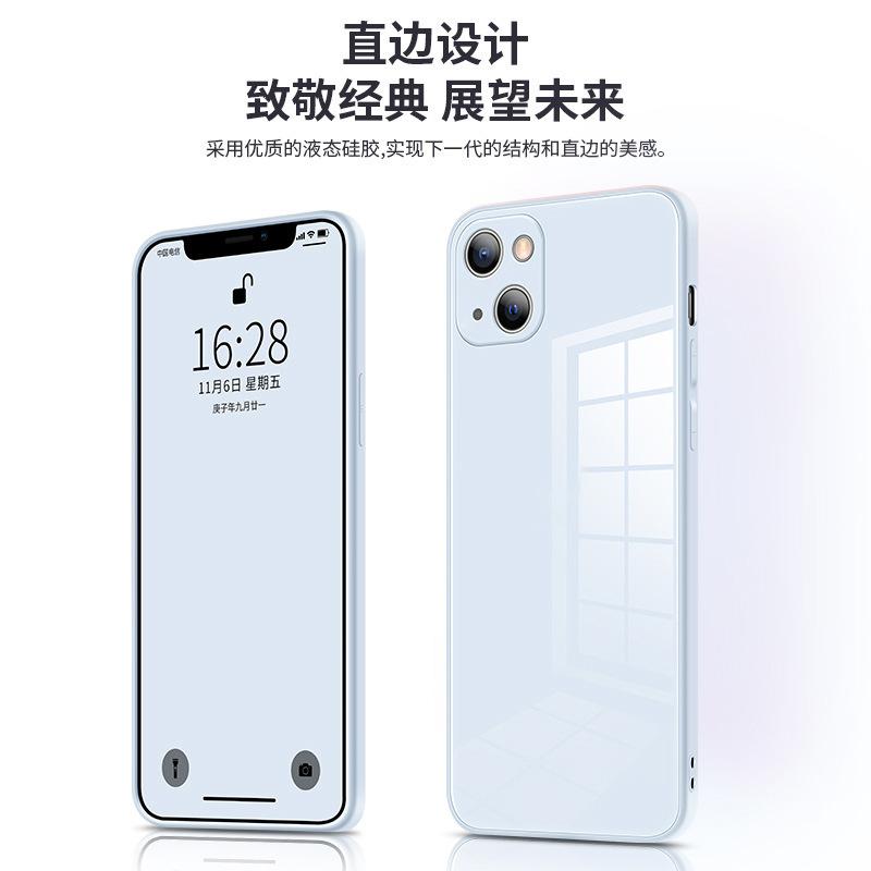 Suitable for Apple 14 mobile phone case glass hard case iphone13 lens all-inclusive 12pro protective case 11proma