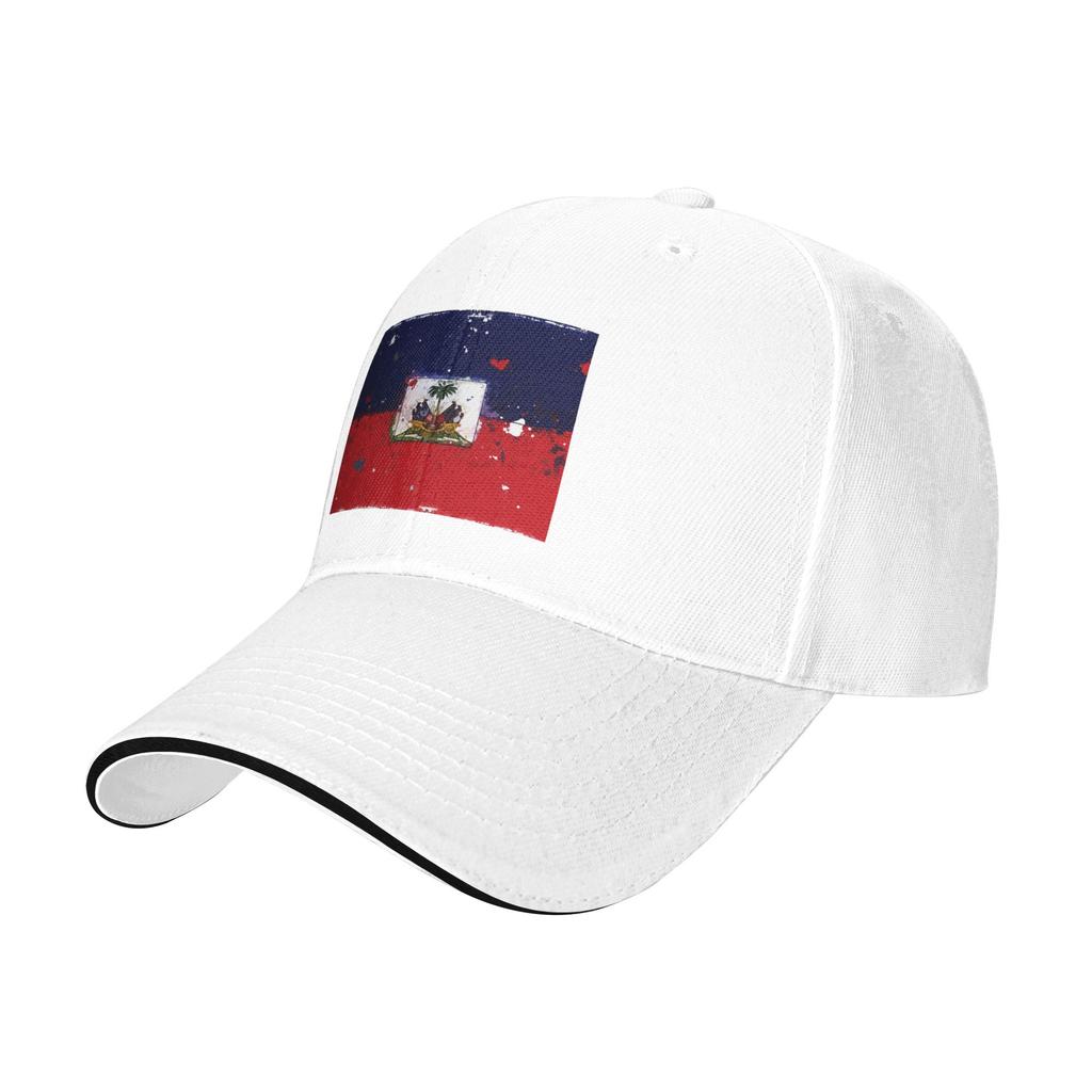 Haiti Grunge Flag Sun Hat Spring Golf Cap Mens Womens Baseball Cap New Outdoor Sunshade