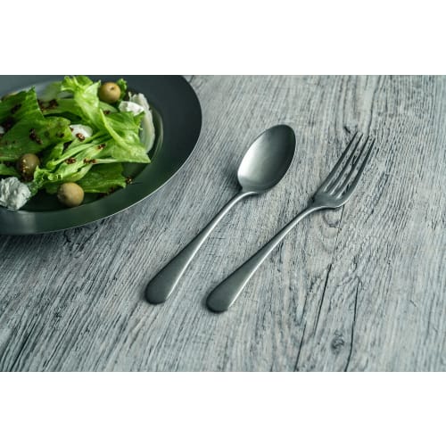 Aoyoshi VINTAGE INOX Dinner Spoon, Stainless Steel, Distressed Finish, Made in Japan, Dishwasher Safe, Vintage, 554193