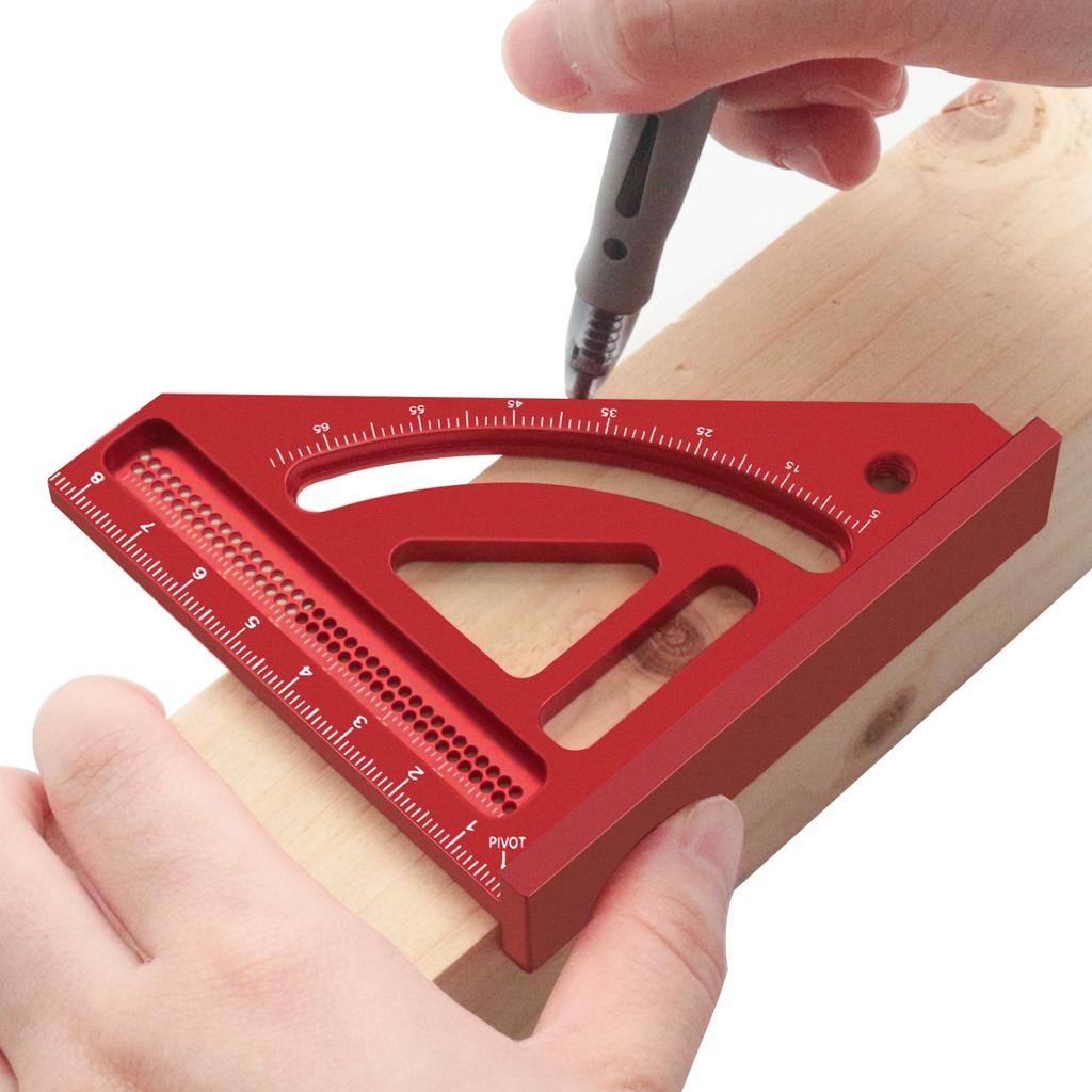Multi Angle Measuring Ruler,Woodworking Square Protractor,Aluminum Miter Triangle Ruler,Precision Layout Measuring Engineer Tool