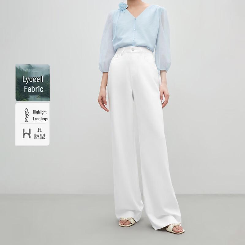 

Qiushui Yiren Women s Loose High-Waisted Wide-Leg Jeans M