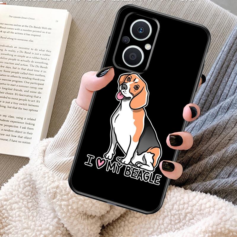 Cartoon Beagle Dog Case For OPPO Reno 13 13F 12 11 F 8T 7 8 10 Pro OPPO Find X8 Pro X6 X3 X5 Lite Cover Fundas