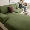 Banana Leaf Jacquard Fabric Sofa Cloth Cover, Polar Fleece, Living Room, Comfortable, Dustproof, Anti Pet Scratch