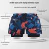 Men's Loose Printed Quick-Dry Swim Trunks