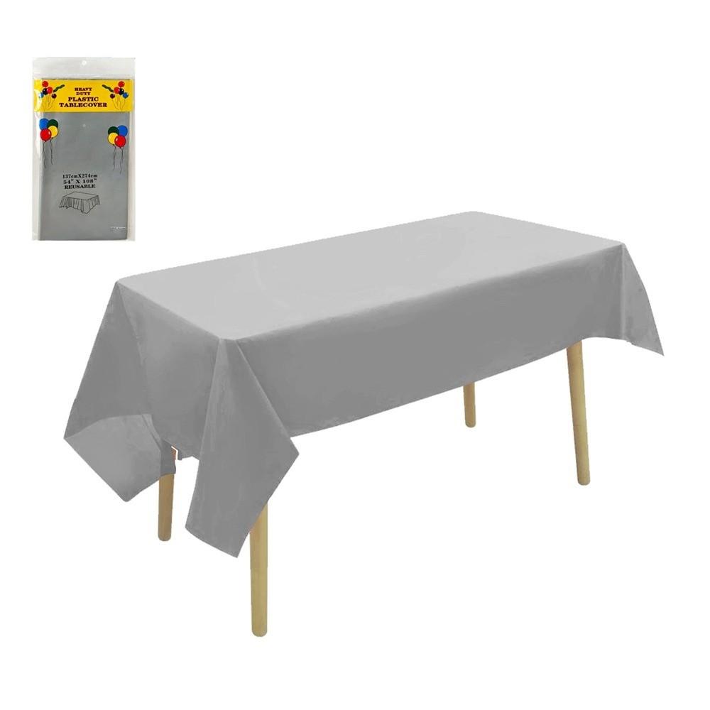 New 54x108inch Disposable Table Cloth Waterproof Oil-Proof Plastic Table Covers Rectangle Table Protector Outdoor
