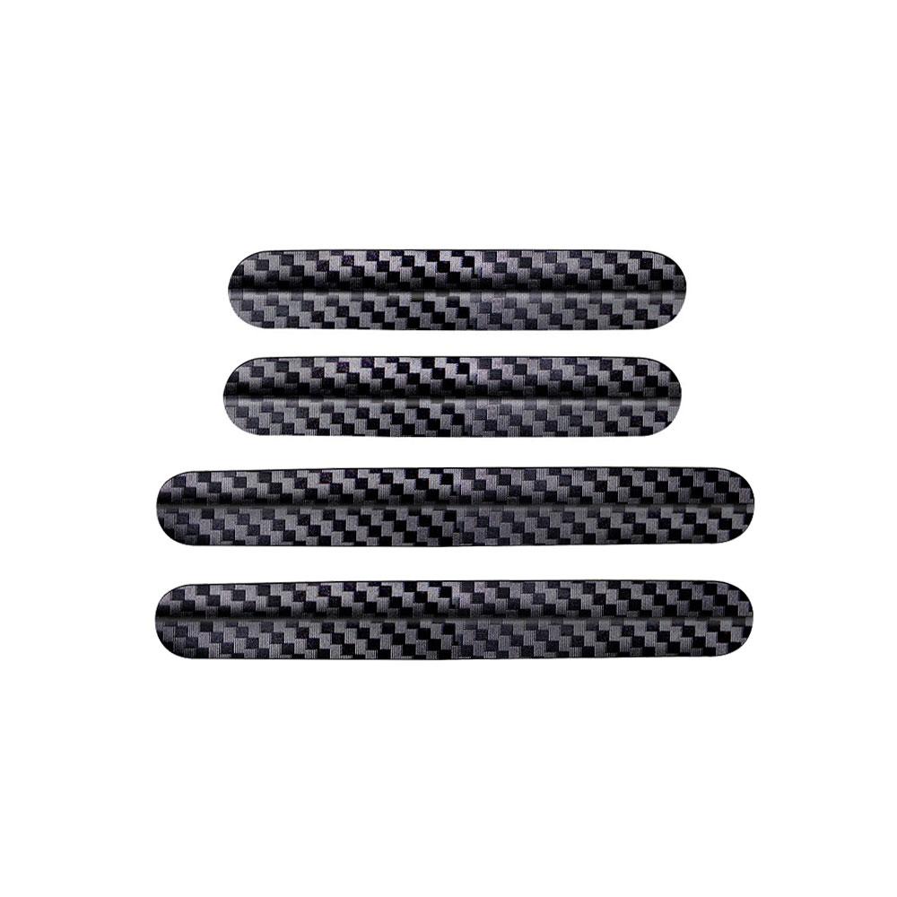 4pcs Universal Car Door Strips Anti Scratch Sticker Carbon Fiber Edge Protective Strips Side Doors Moldings Scuff Trim Stickers