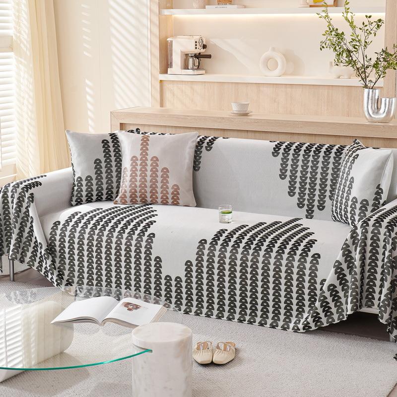 Summer Cool Sofa Towel Non-Slip Full Covered Summer Simple Design Dustproof and Breathable Sofa Blanket