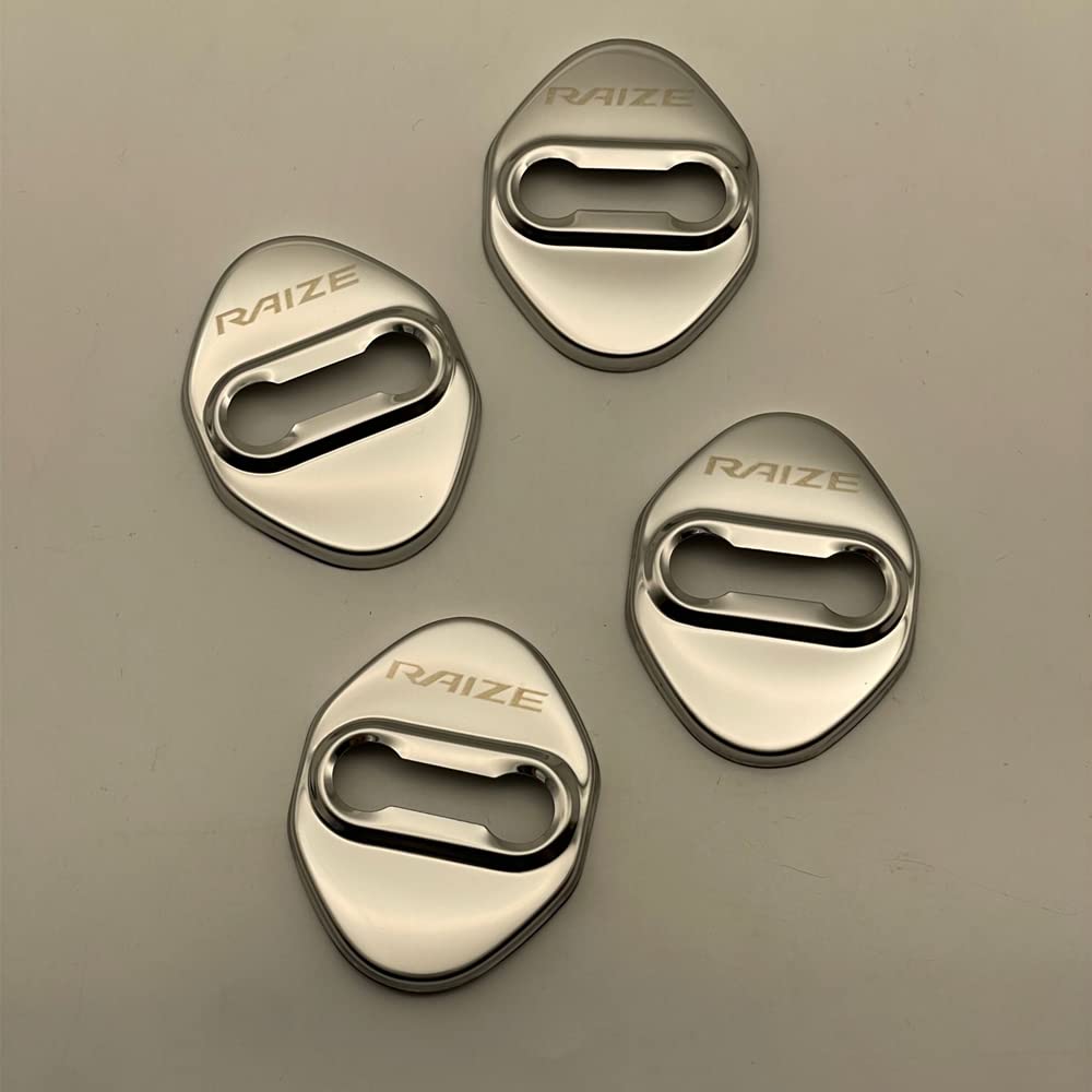 OKAYOHINN Toyota Rise Striker Cover Door Lock Cover Plated Accessories Interior Parts Mirror Surface Stainless Steel 4PCS Easy to Install New Mod