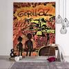 Retro Music Gorillaz Good Quality Anime Tapestry Hanging Tarot Hippie Wall Rugs Dorm Wall Hanging Sheets