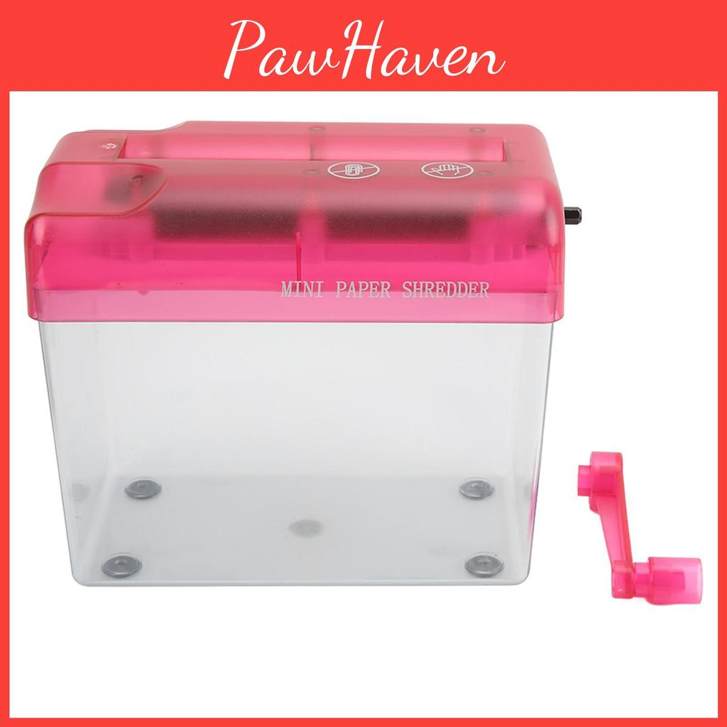 Fully Shredder Transparent Manual Mute Compact Structure Antislip Mini Shredder For Office School