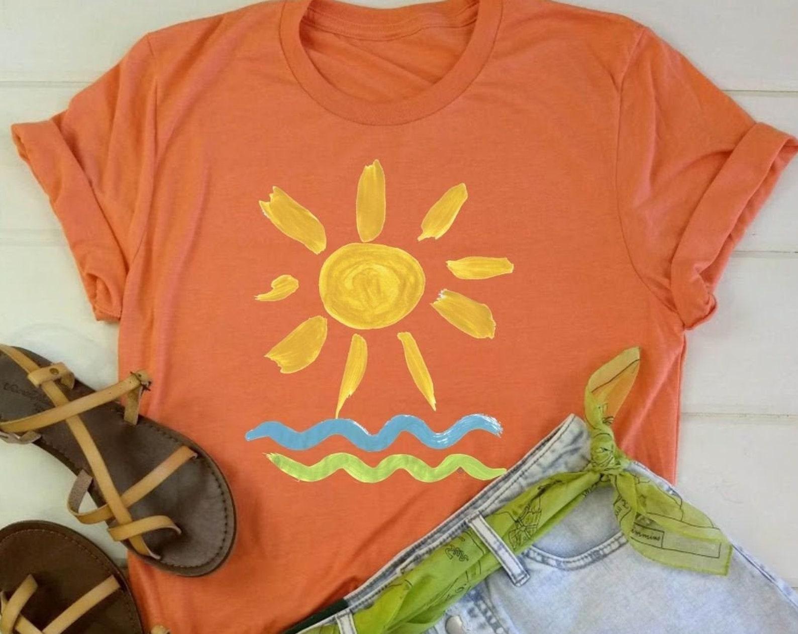 Hello Sunshine T-Shirt: Unisex Summer Beach Tee 2XL