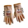 E7Ce Playful Cartoon Fleece Gloves For Kids Baby Girls Boys Handwear With Cartoon Pattern Keep Little Hands Warm  Fun 1 Pair