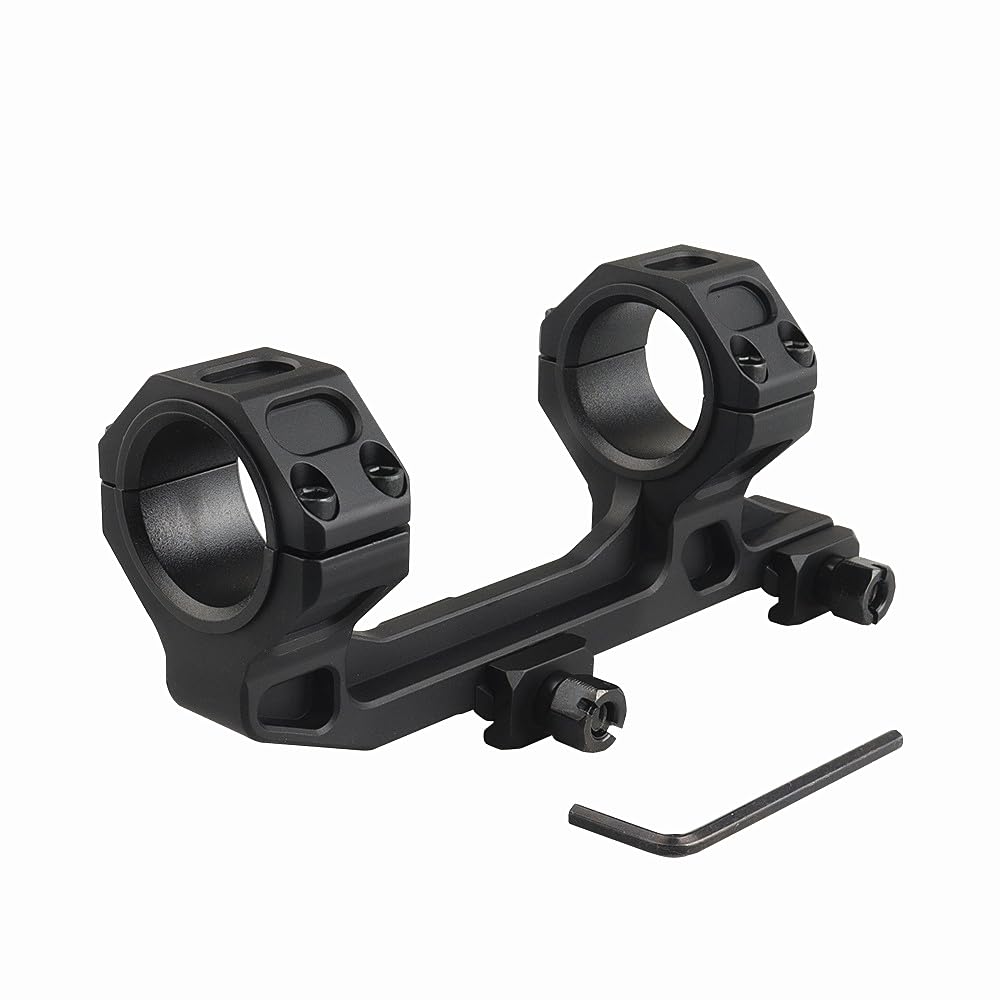 ProWildGear GEISSELE Type Ring Scope Mount Integrated Optical Sight Mount 20mm Rail Picatinny 30/ 25.4mm (1.54/Black) [Item]
