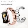 For Samsung Galaxy Fit3 Watch Band Stainless Steel Ceramic-Like Finish Wrist Strap