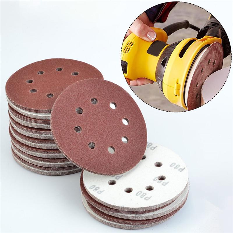 Buy 100pc 125mm Sanding Discs Self Adhesive Pads 803000 Mixed Grit