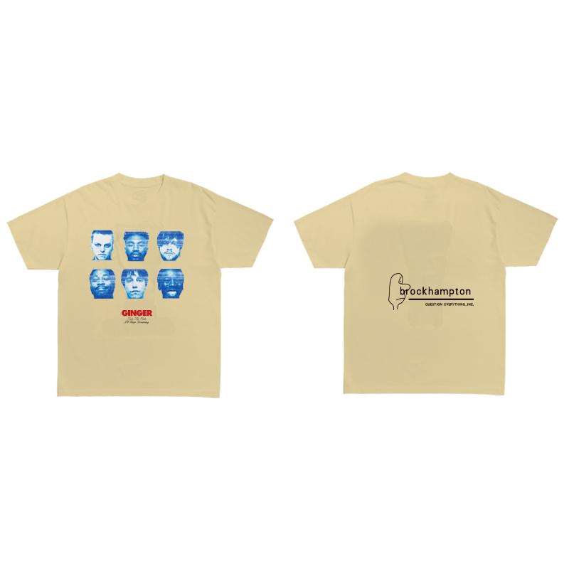 GINGER T Shirt Men All-American Boyband Brockhampton T-Shirts Cotton Tee Shirt Take The Odd I'Ll Keep Dreaming Letter Print Tees
